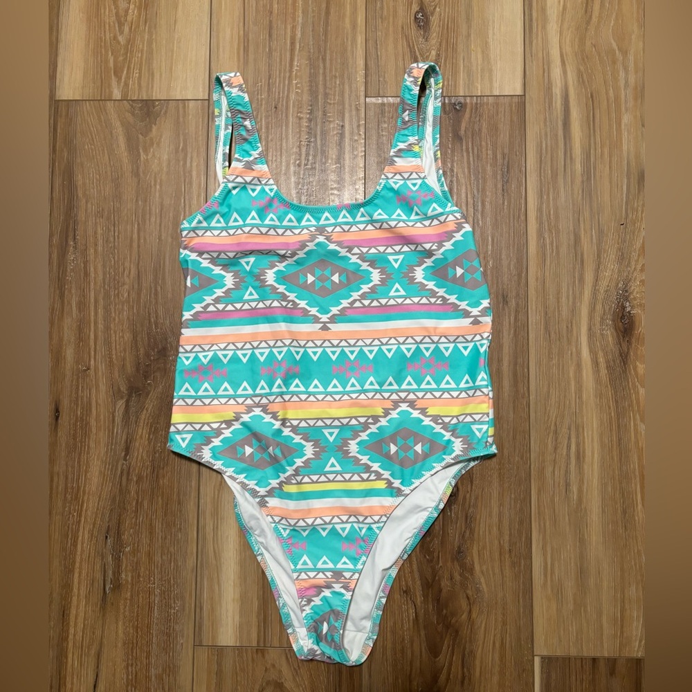 CHUBBIES - womens size medium - Aztec print one piece swimsuit